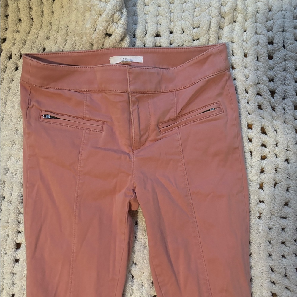LOFT Blush Pants SIZE 0P with Zippered Pockets